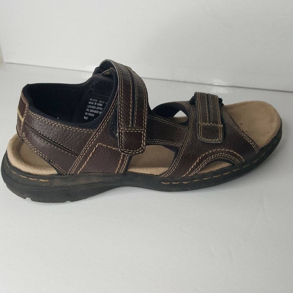 Chaps Mens Leather Sandals Fairfax Briar Brown US Mens 10M  96-23199
